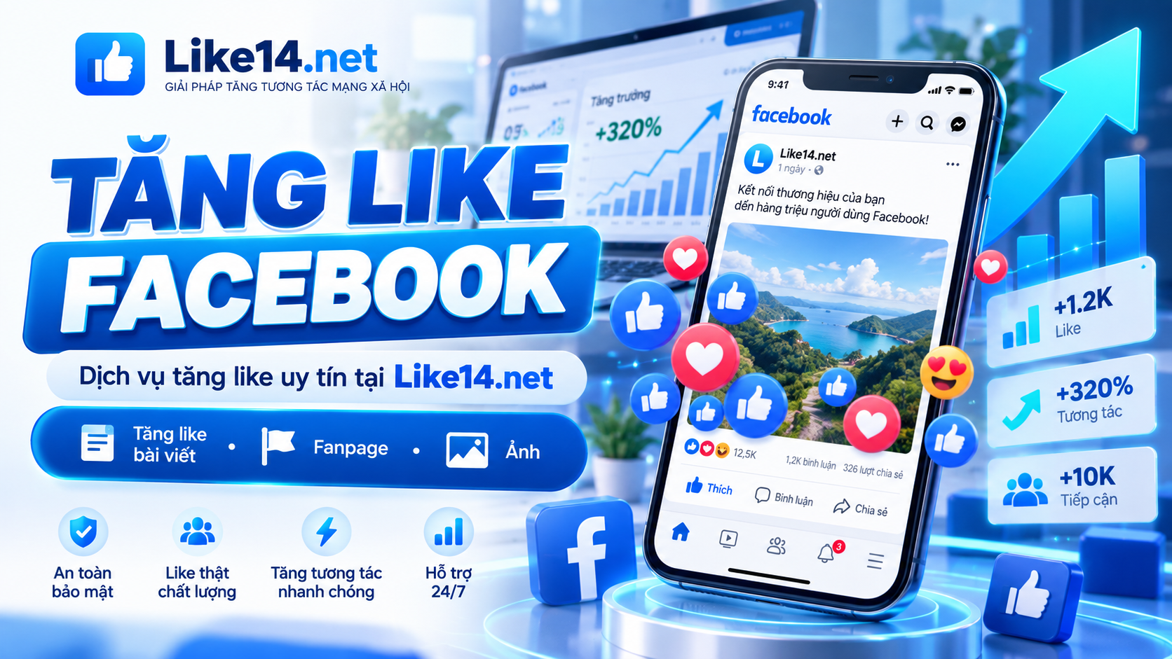 Tăng Like Facebook Giá Tốt, Nhanh Chóng - Like14